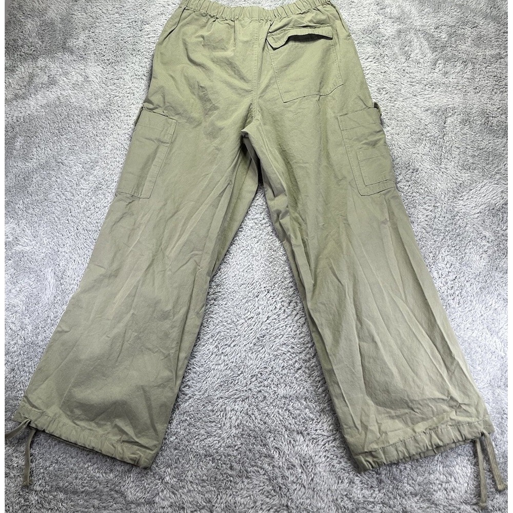 RSQ Mens Large Cargo Pants 28x29 Khaki Sage Green Chino Loose Parachute Cargo‎ - Picture 2 of 10